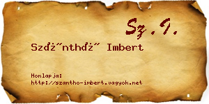 Szánthó Imbert névjegykártya